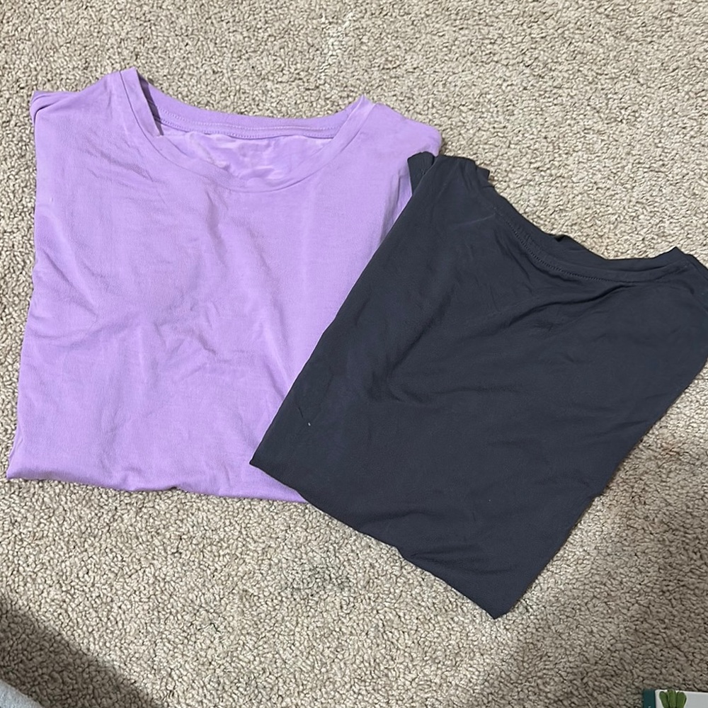 Amazon Women's Short Sleeve Tees - Purple and Black
